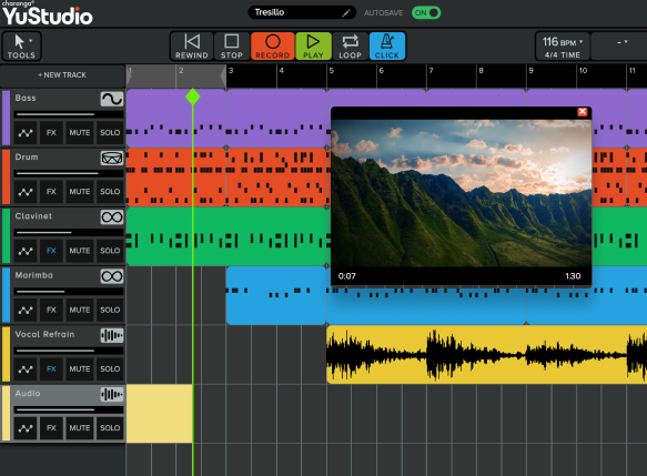 Screenshots of different aspects of the YuStudio interface